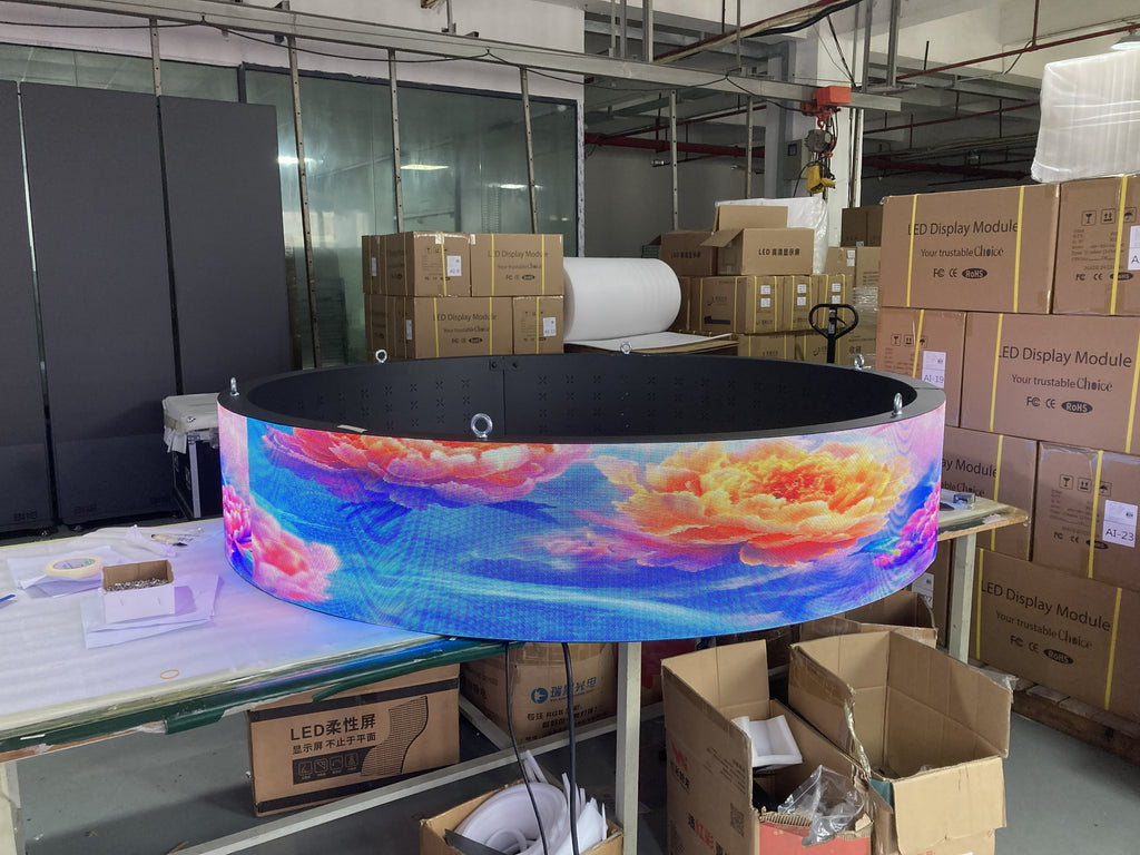 Custom Cylindrical Ceiling LED Display | P2.0 / P2.5 / P3.0 | 360° Hanging LED Drum Screen