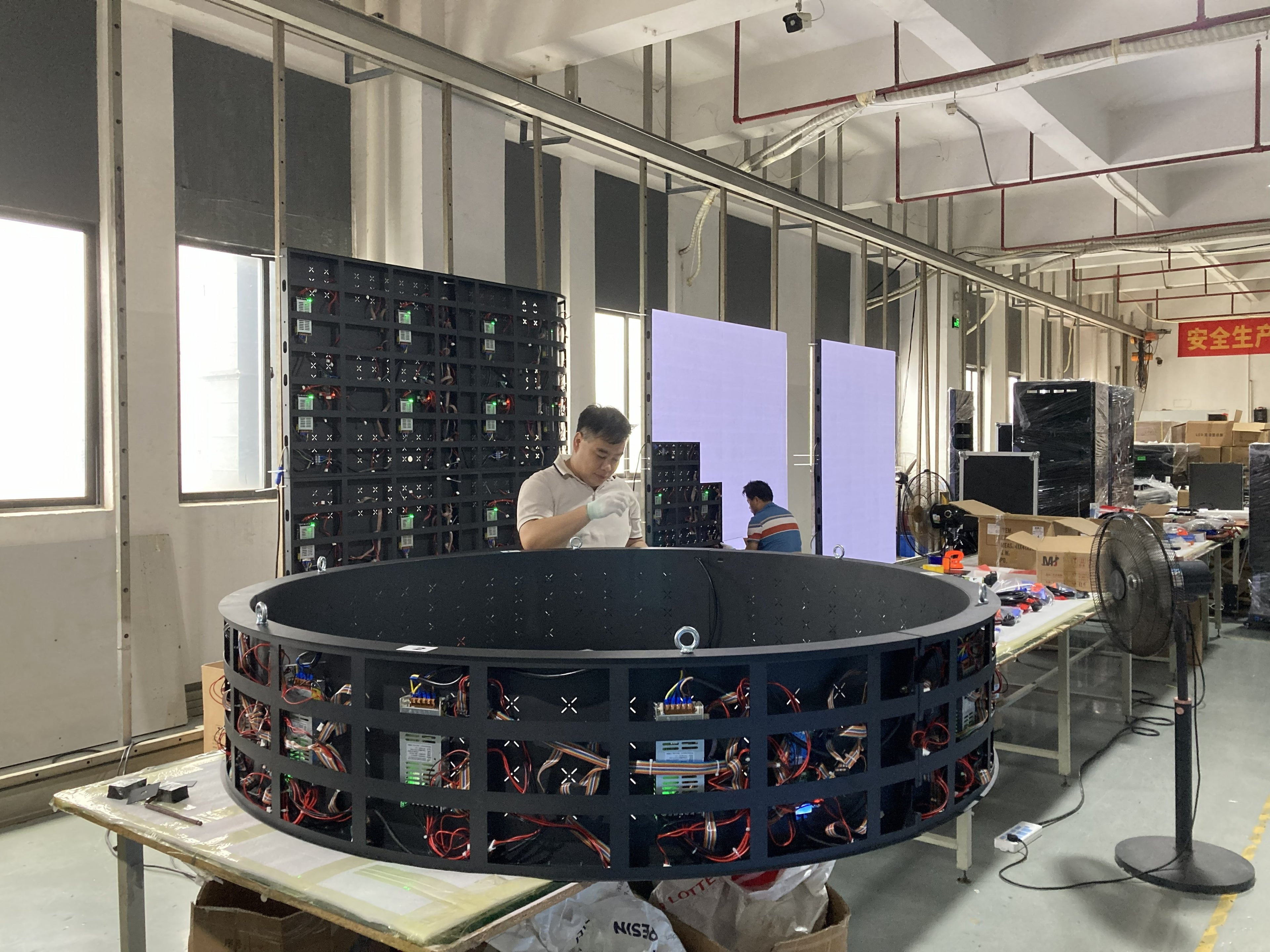 Custom Cylindrical Ceiling LED Display | P2.0 / P2.5 / P3.0 | 360° Hanging LED Drum Screen