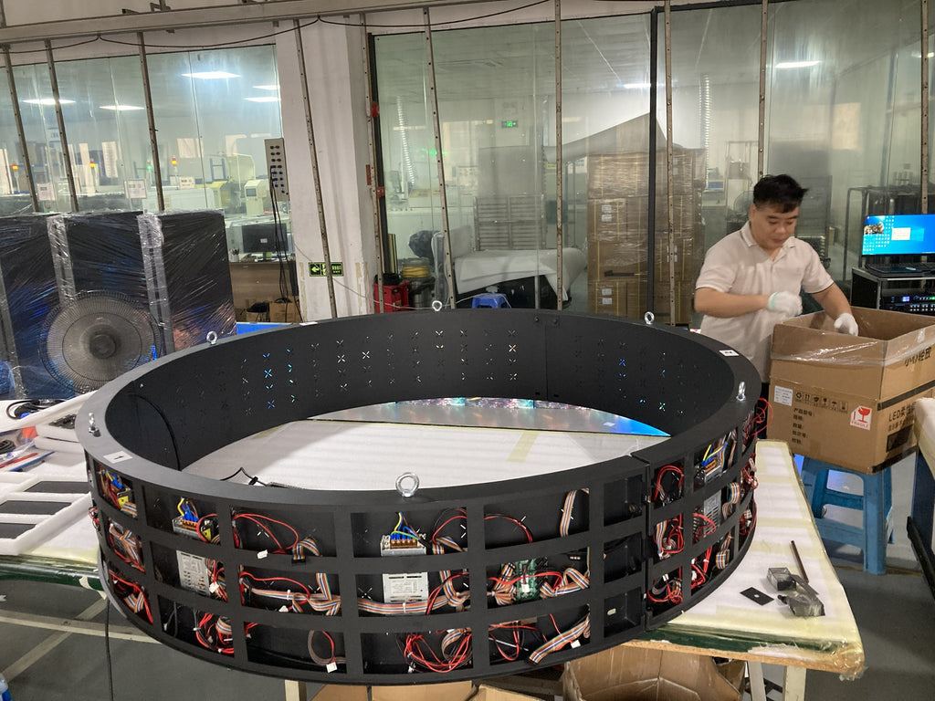 Custom Cylindrical Ceiling LED Display | P2.0 / P2.5 / P3.0 | 360° Hanging LED Drum Screen