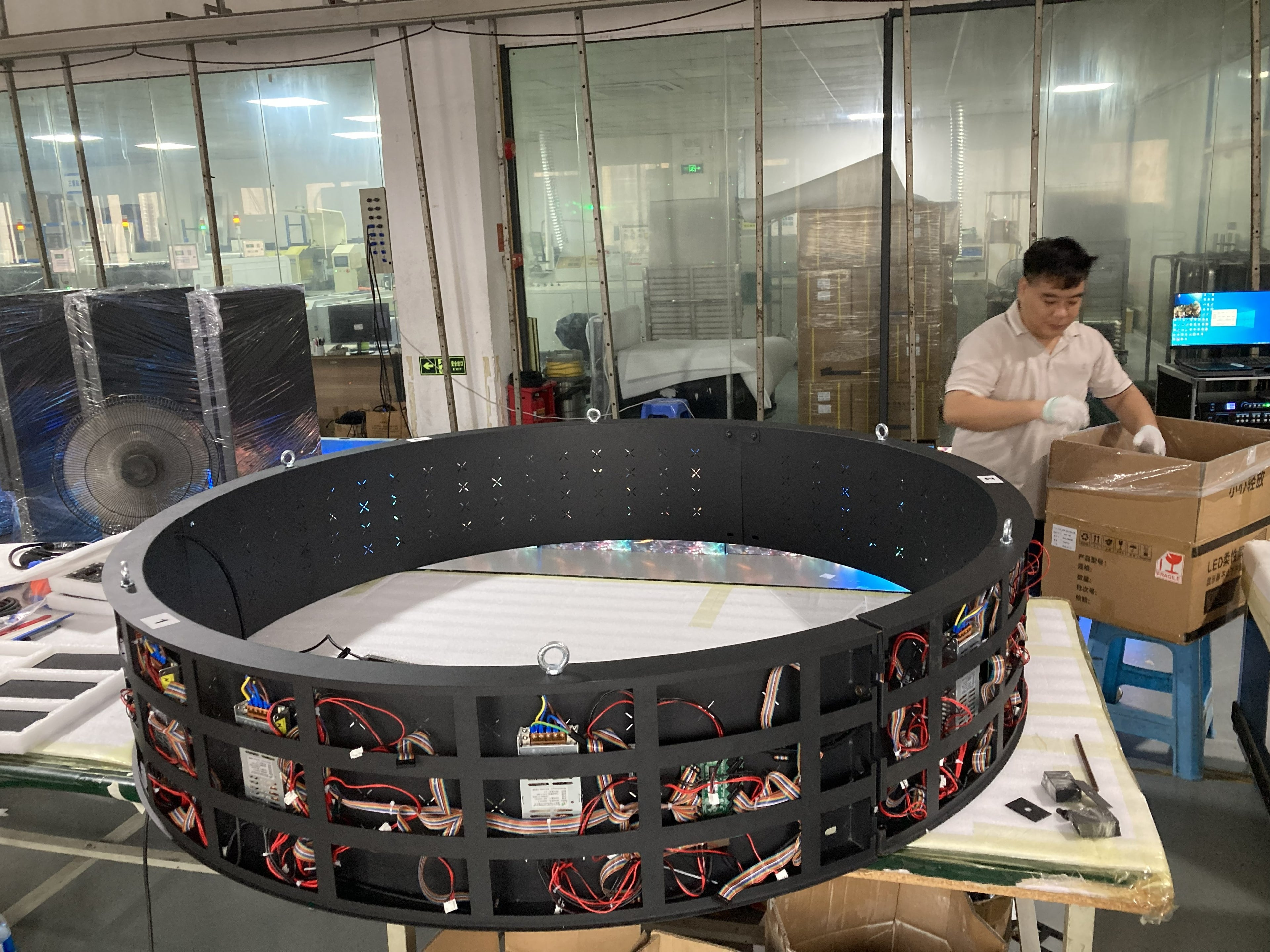Custom Cylindrical Ceiling LED Display | P2.0 / P2.5 / P3.0 | 360° Hanging LED Drum Screen