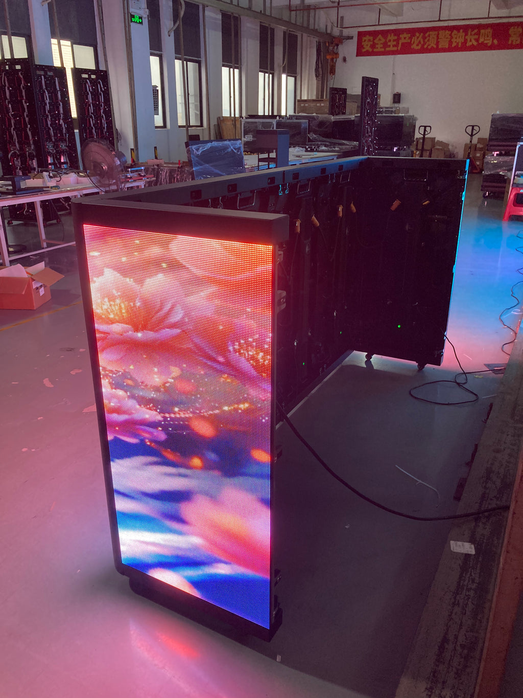 Foldable LED Reception Display | Scalable Front Desk Screen for Events & Rental