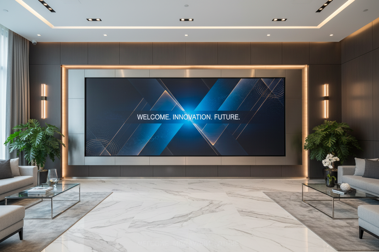 Premium Corporate Reception LED Display